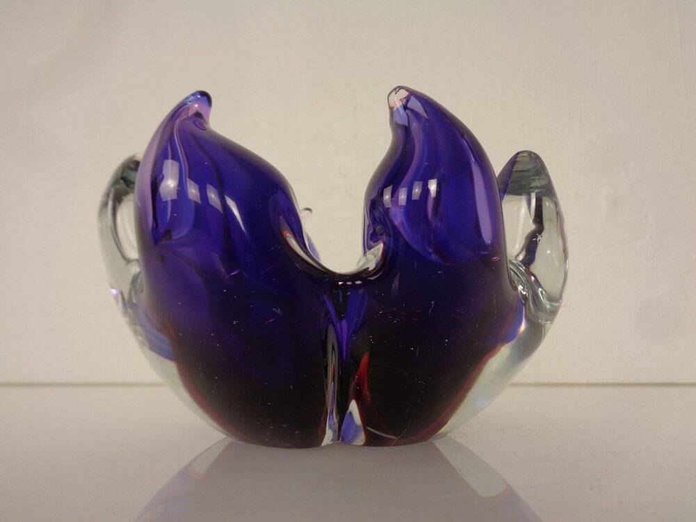 Large Italian bowl in purple Murano glass, 1960s