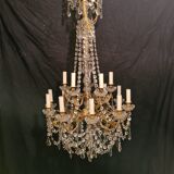 Mid-19th century gilded bronze and crystal chandelier