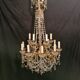 Mid-19th century gilded bronze and crystal chandelier