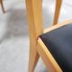 Series of 4 vintage chairs in wood and skaï