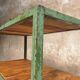 Old shelving green with wood