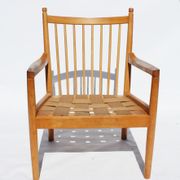 Fauteuil, modèle 1788, en cuir noir conçu par Hans J. Wegner