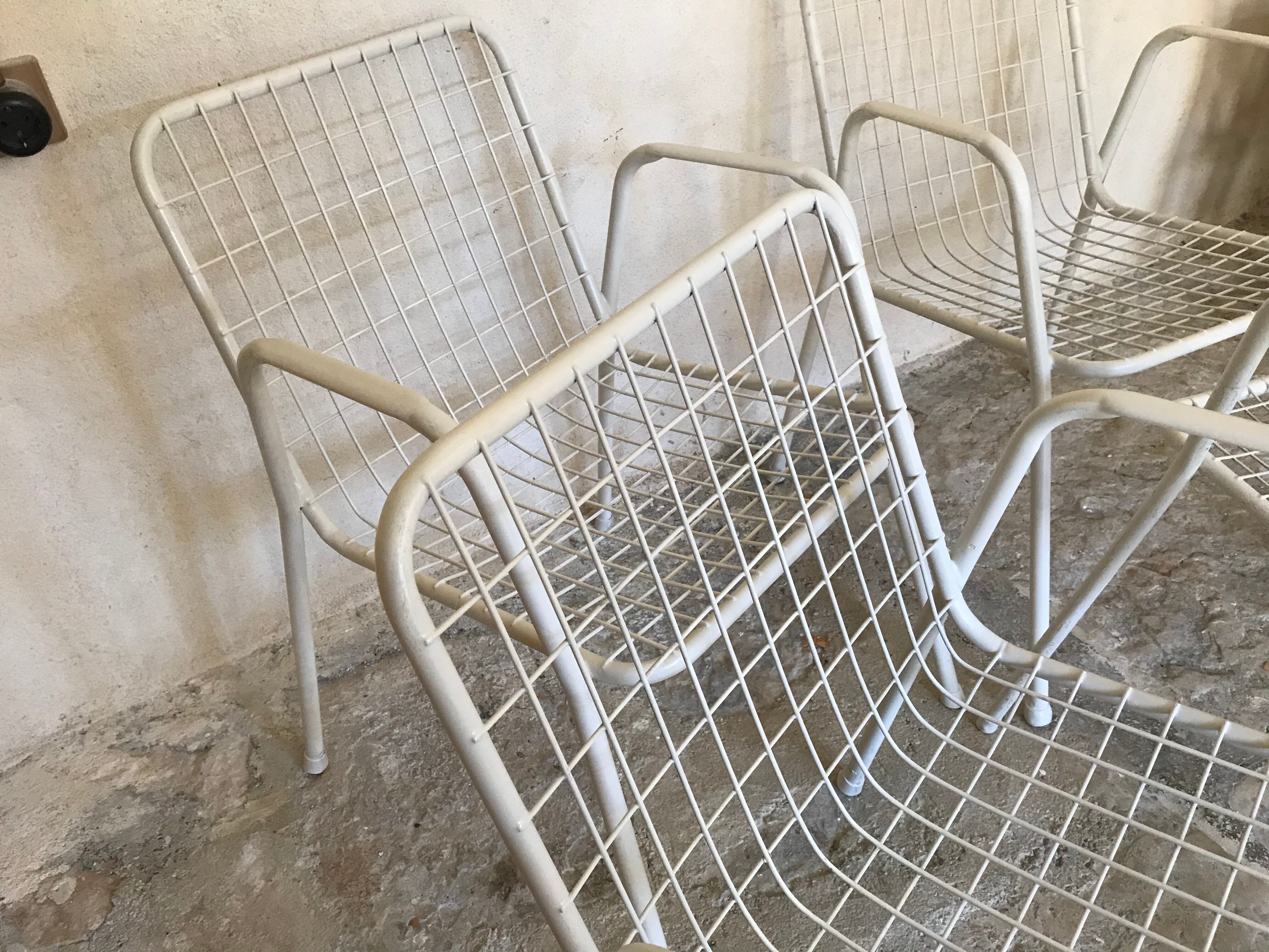 Lot of 4 chairs Emu vintage garden 1960-80's