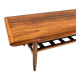 Table basse en palissandre et cuir du milieu du siècle par Topform, années 1960