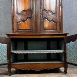 Louis XV style two-part sideboard in cherry and walnut circa 1880