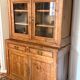 Antique two-body buffet in solid wood