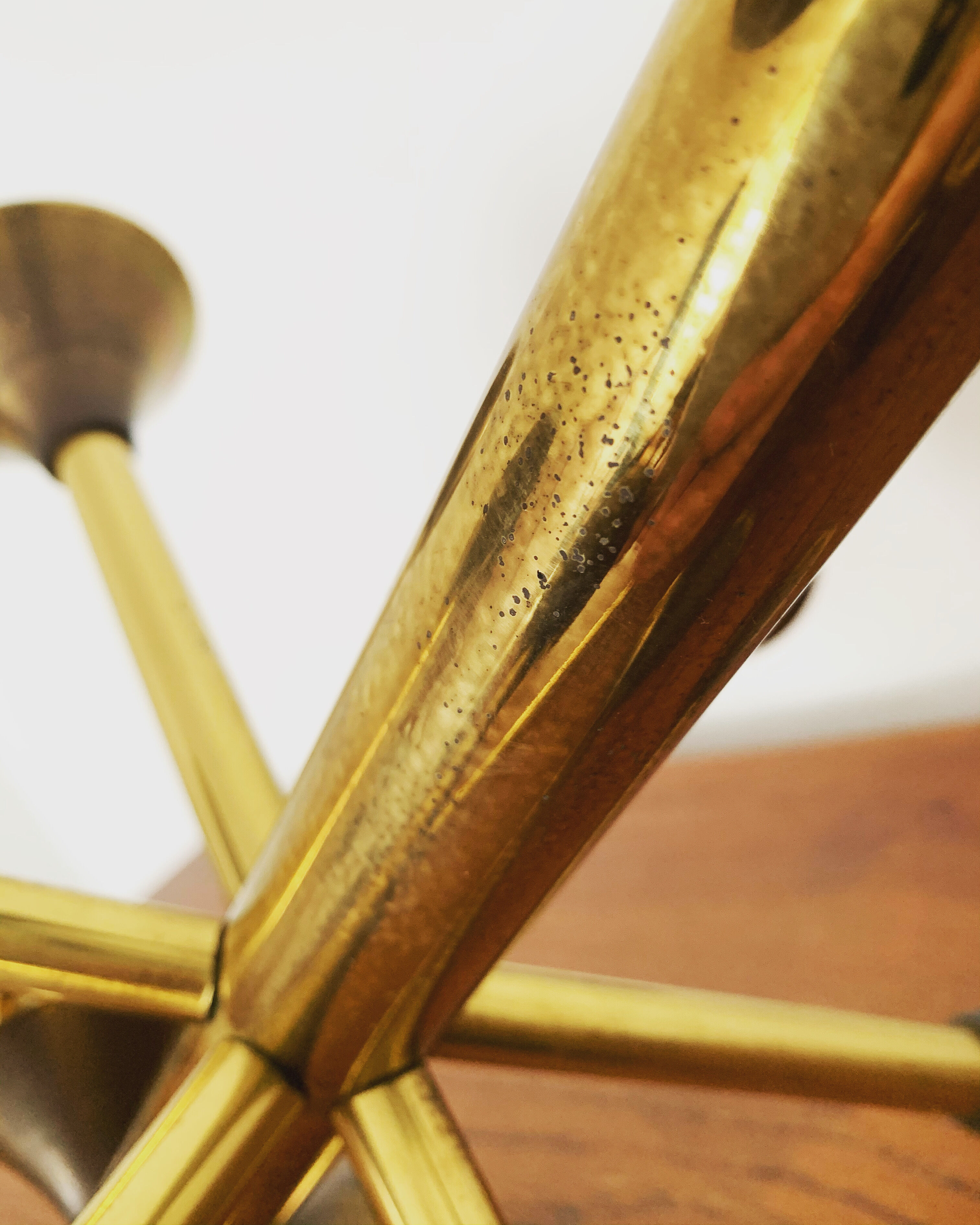 Brass Sputnik chandelier by Kaiser Leuchten