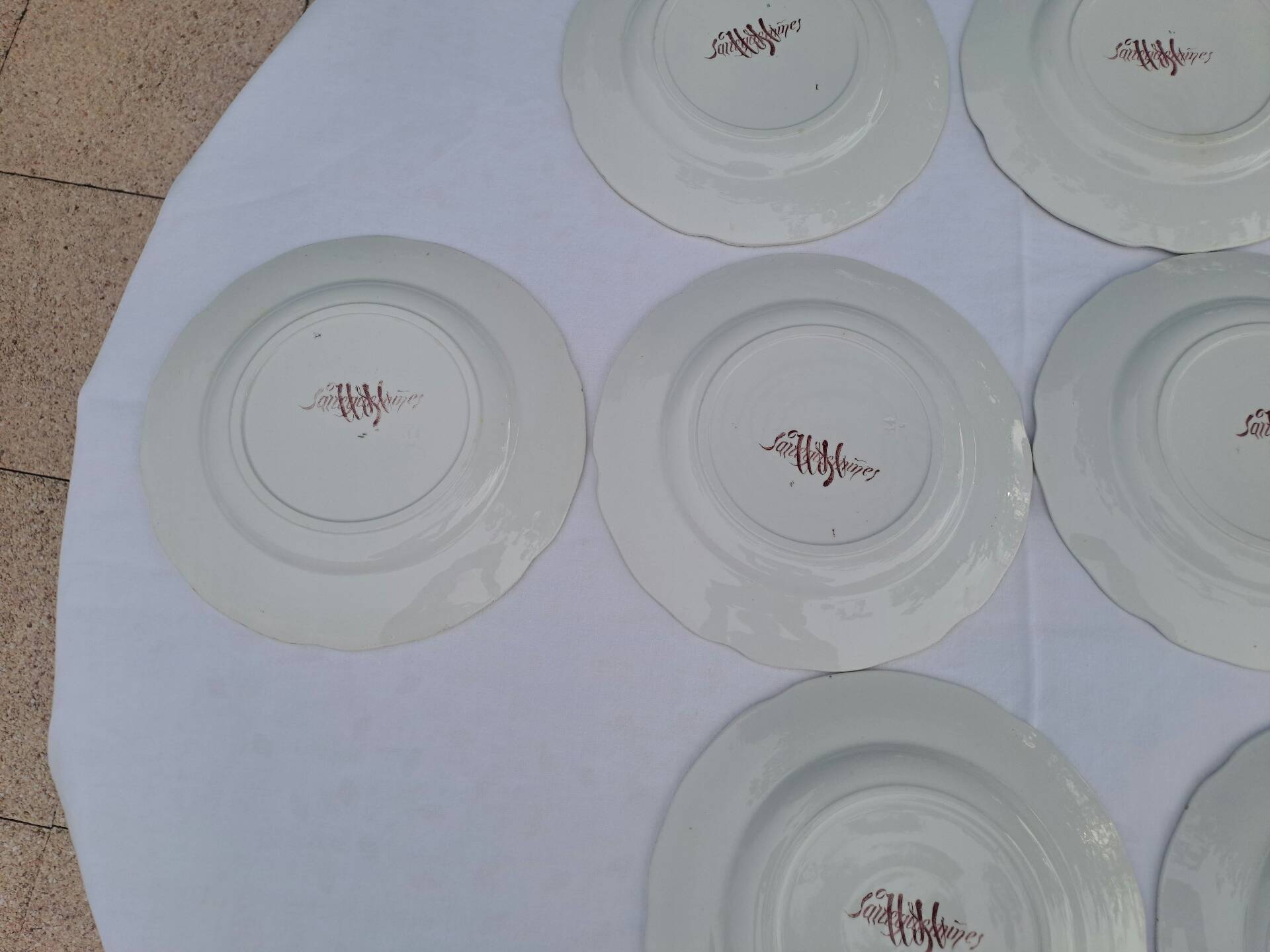 8 dessert plates Sarreguemines model Montmorency