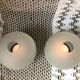 Trio of designer tealight holders