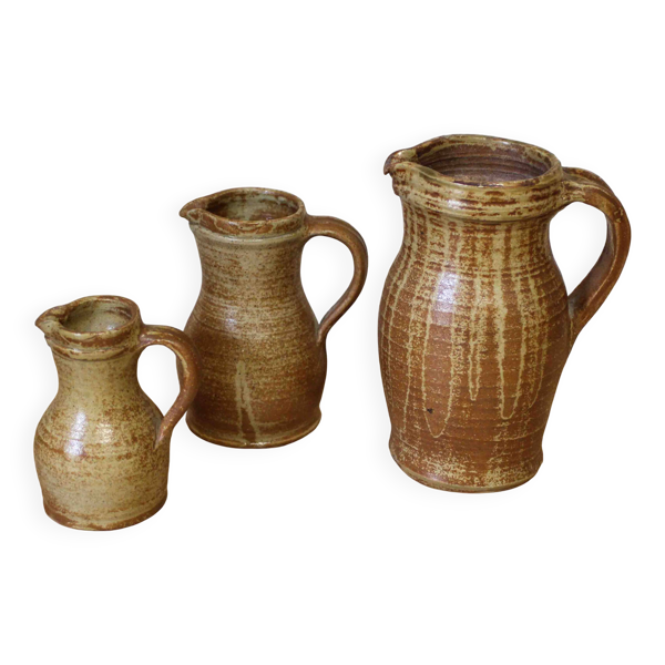 Trio de pichets en grès de la Puisaye - Daniel Auger