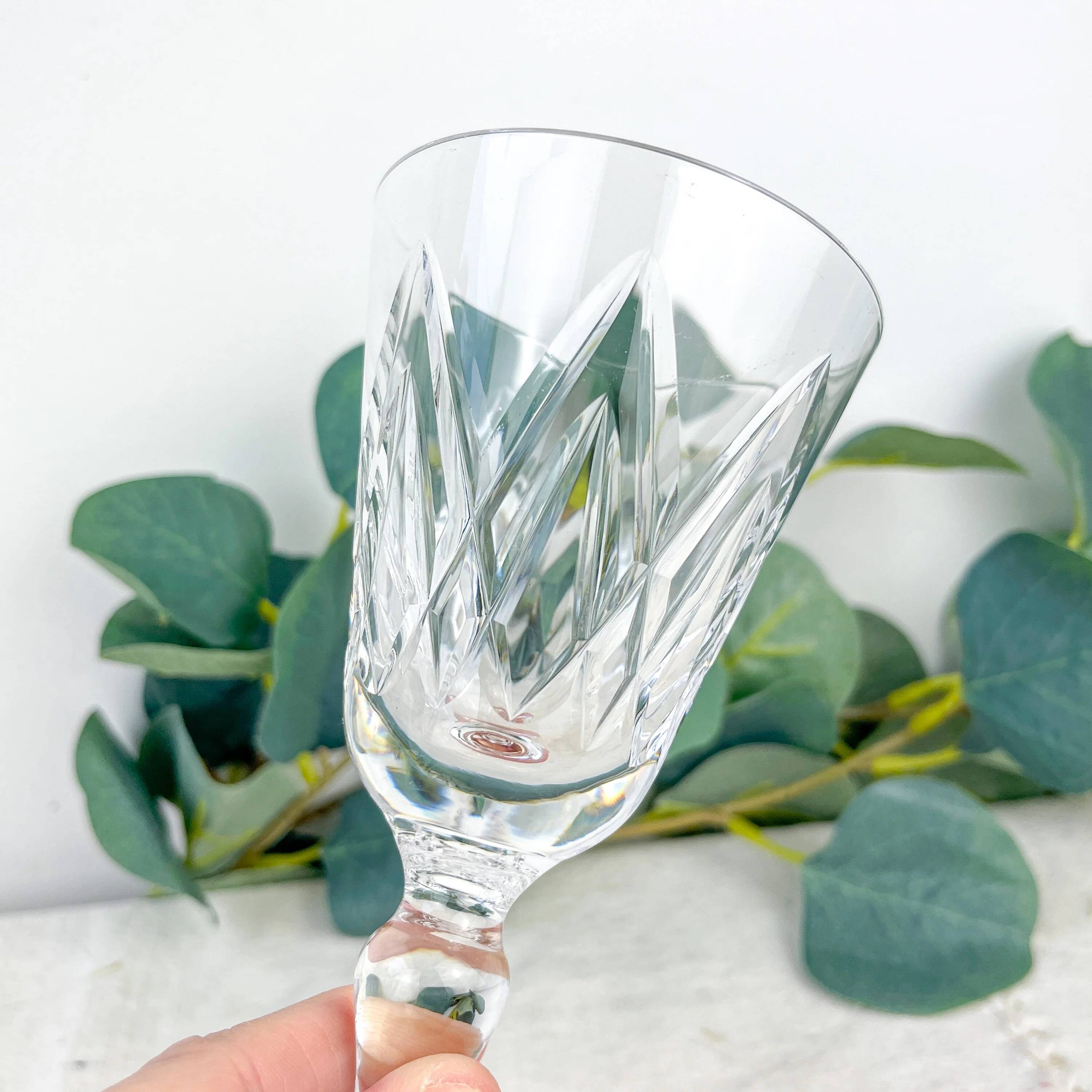 5 York water glasses – cut crystal Stuart – vintage luxury
