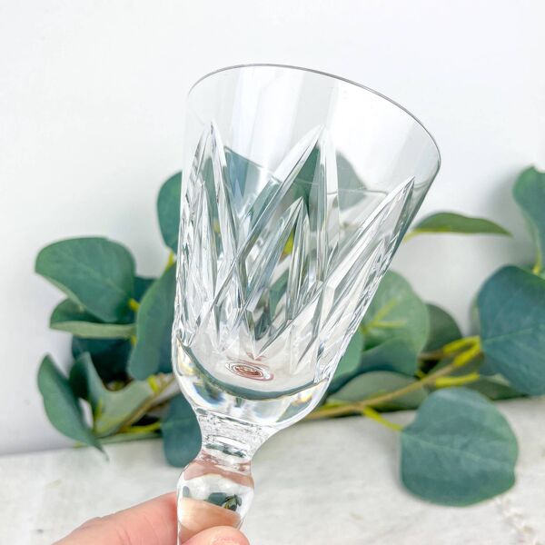 5 verres à eau vintage en cristal ciselé Stuart - York