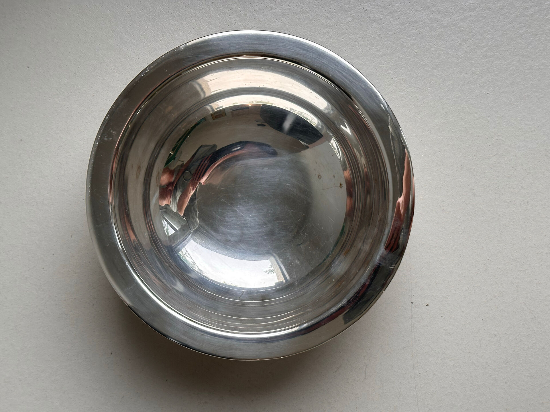 Large antique silver-plated bowl – vintage centrepiece
