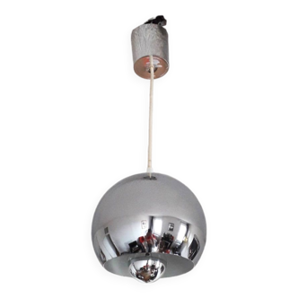 Vintage Eye Ball Chrome Pendant Light - 1970s