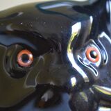 Vintage owl lamp 1980 ceramic holland