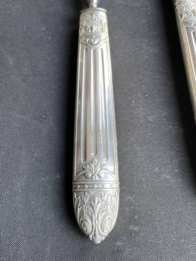 Silver cutting service stuffed in a case - ATE Guichard & Émile Puiforcat - 19th century