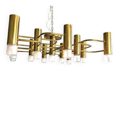 Chandelier Sciolari des années 50 avec 13 points lumineux