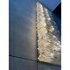 Contemporary Brass and Murano Glass Flush Mount Wall Sconces — Pair