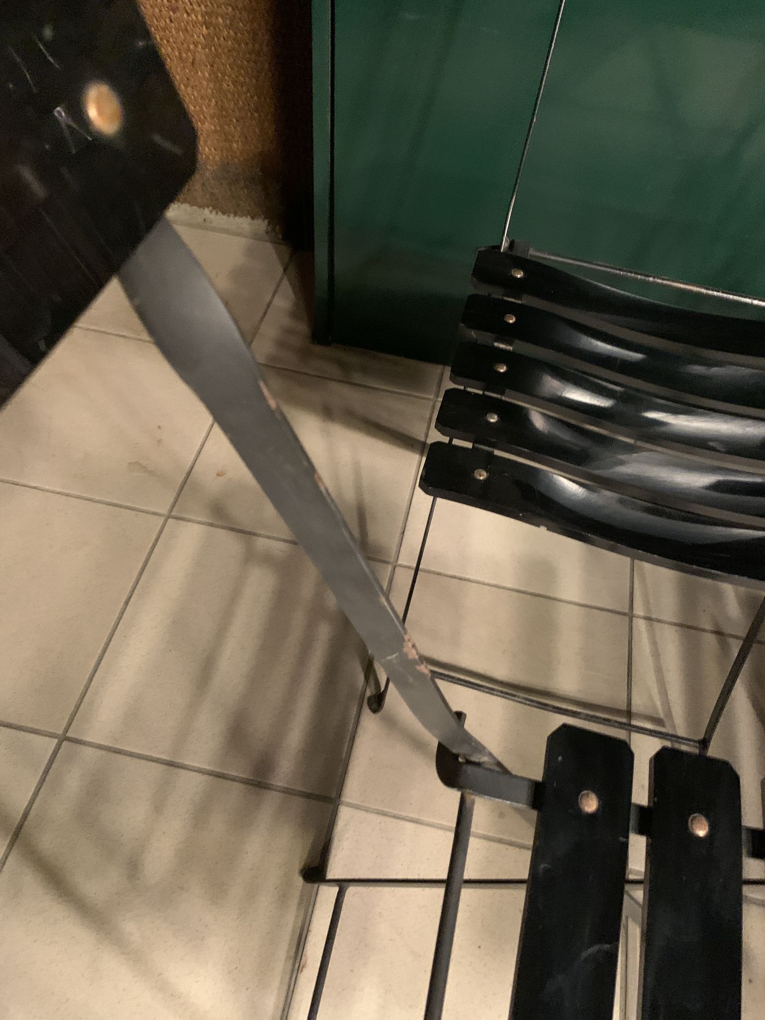 4 folding chairs Habitat 80s plastic and metal