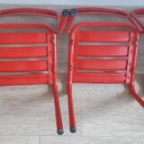 Lot de 4 chaises tolix t1 par xavier pauchard, vintage 1960.