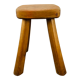 Tabouret brutaliste bois massif déco chalet