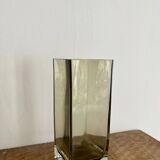 Rectangular Murano-style crystal vase