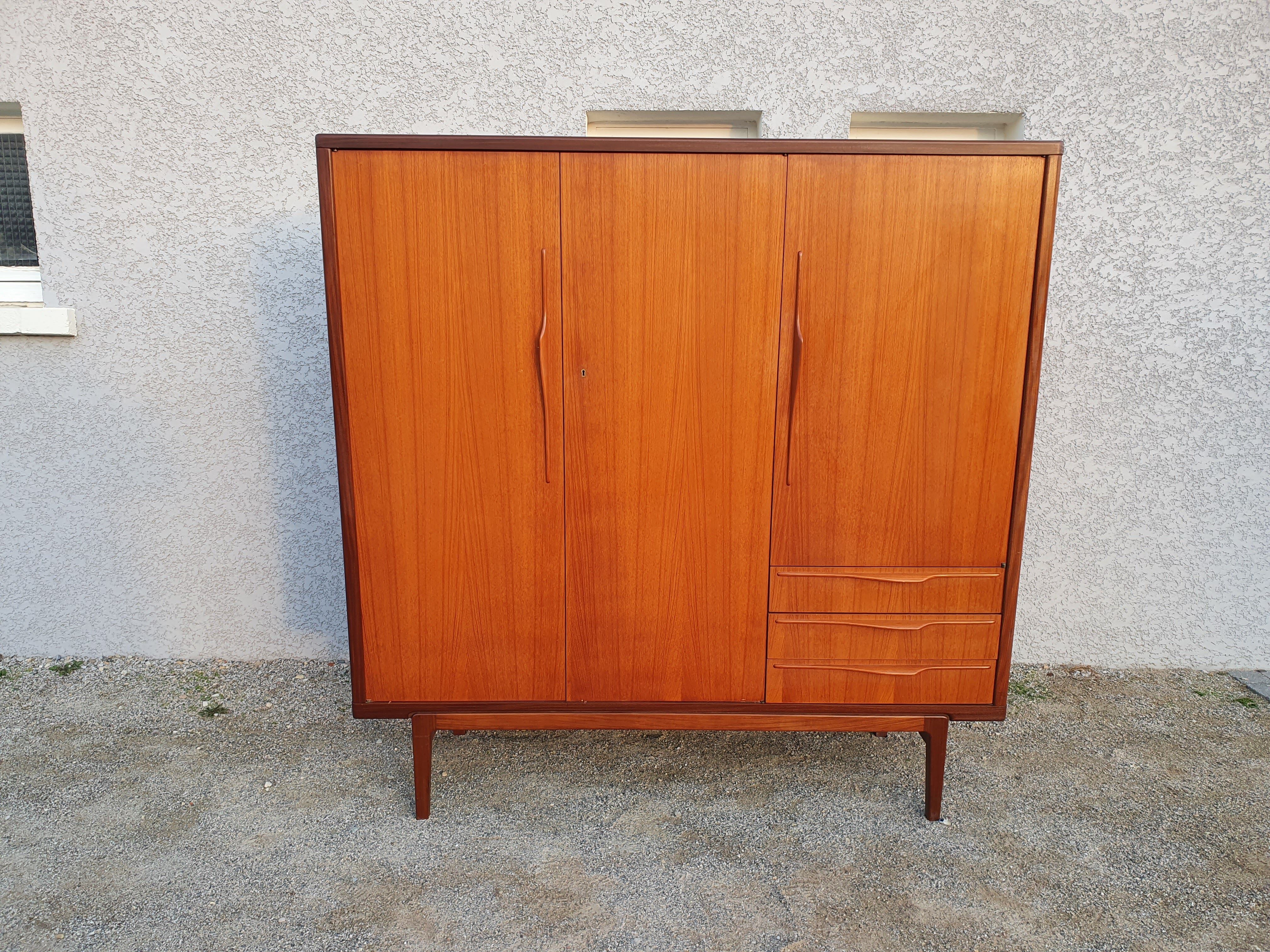 Vintage Scandinavian teak wardrobe