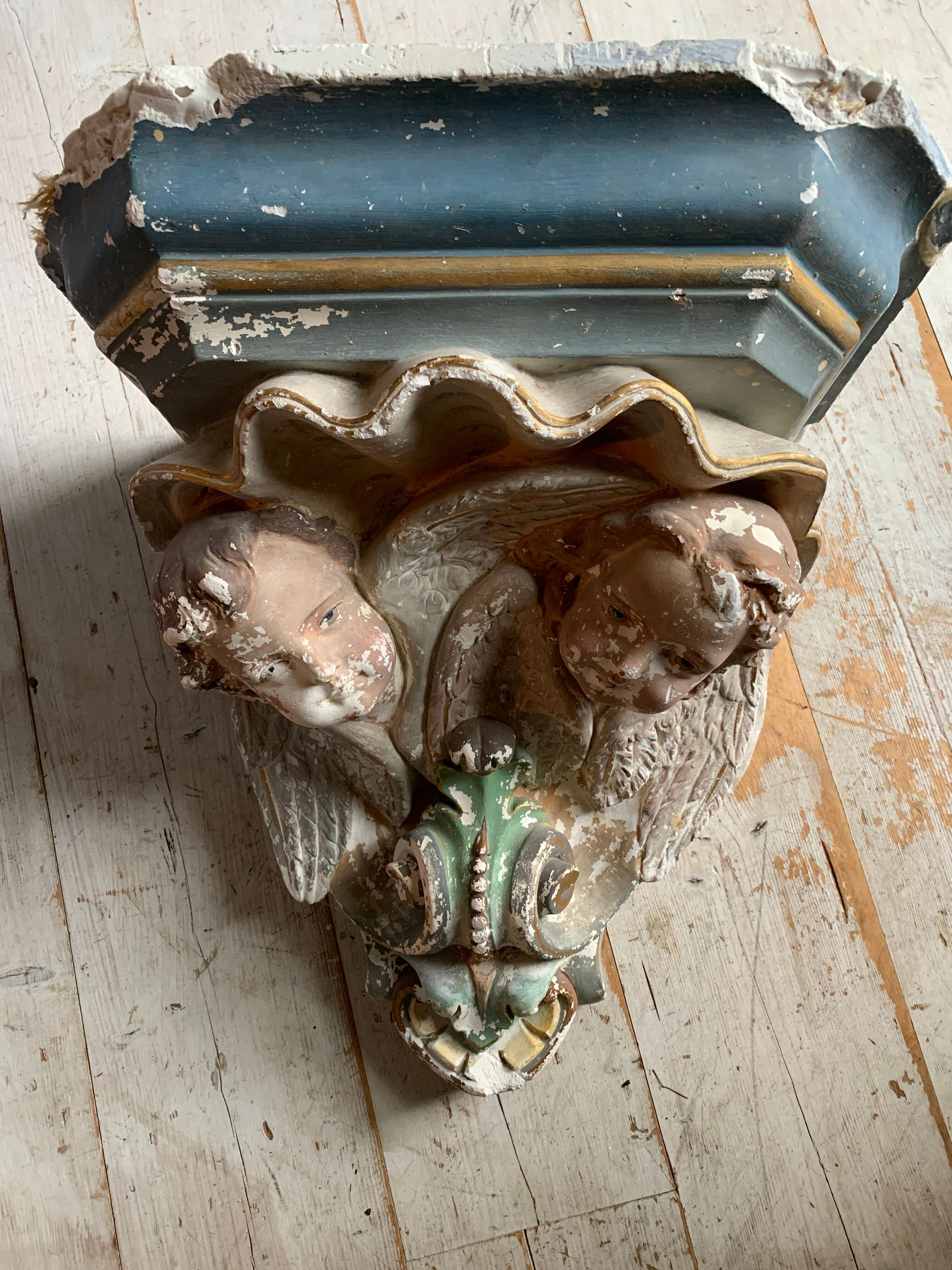 Polychrome plaster console