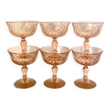 Rosaline champagne glasses - Luminarc - Arcoroc - vintage