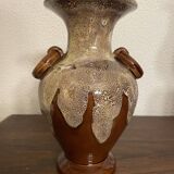 Gaubier Ceramic Vase Saint Amand de Puisaye Art Nouveau vintage brown