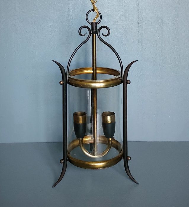 Lantern cage cylinder two fires medieval style - 1940s / 1950s