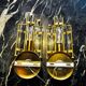Pair of Venini wall lights, triedri glass, murano, Italy 1970