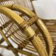 Vintage rattan armchair from the 1960s-1970s.
