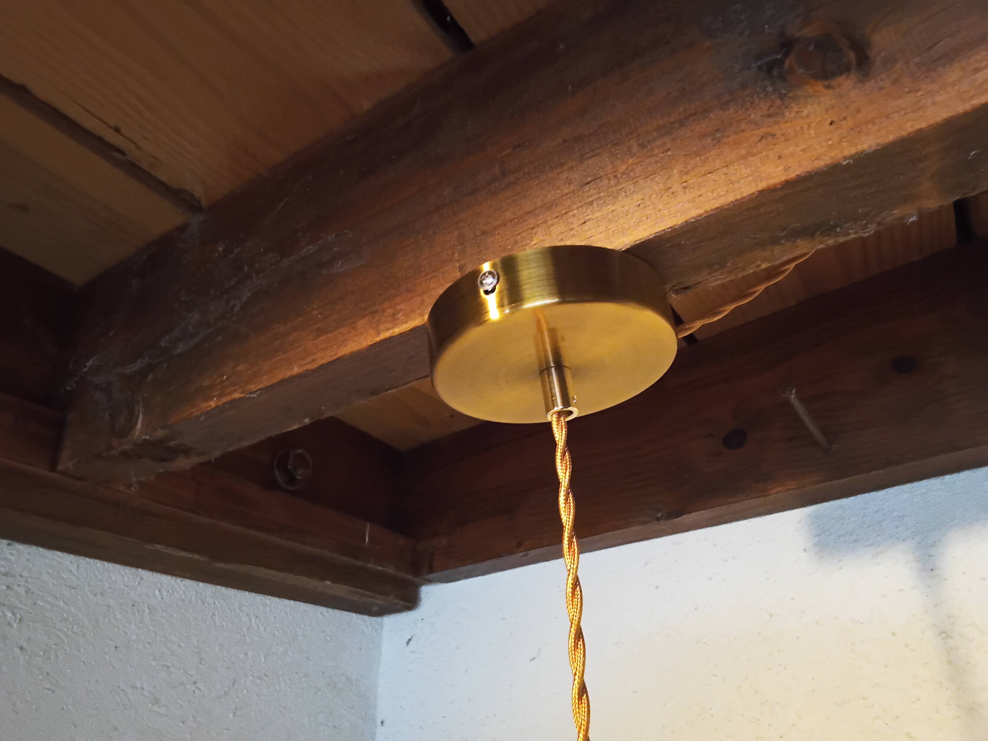 Vintage chiseled glass pendant light