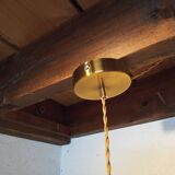 Vintage chiseled glass pendant light