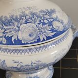 Sarreguemines U & C iron clay soup tureen "Jardinière" model