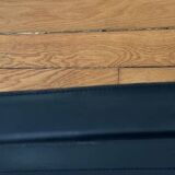 Vintage MG5 armchair in black leather and chrome metal by Matteo Grassi