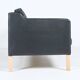Danish design black leather sofa from Mogens Hansen