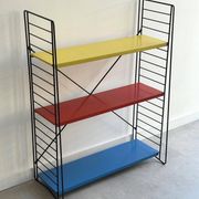 Early free standing Tomado bookshelves / shelving cabinet designed by D. De