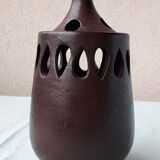 Signed stoneware tealight candle holder