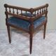 Fauteuil d'angle de style Louis XV assise velours