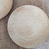 5 stoneware fish plates