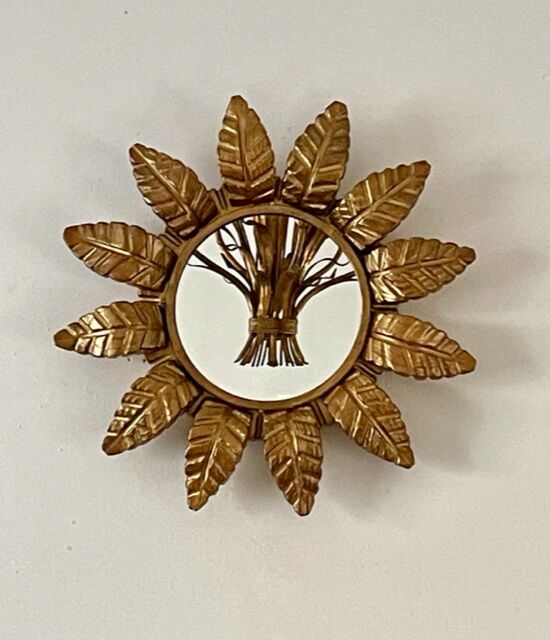 Sun mirror in gilded wood 1960