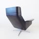 Fauteuil Kaufeld Siesta 62 en cuir noir par Jacques Brule