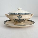 Sauceboat with lid in iron earth "Alhambra" Salins