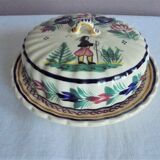 Plat à gateau avec cloche faïence Quimper