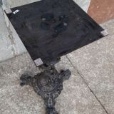 Pedestal table cast iron, marble top