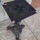 Pedestal table cast iron, marble top