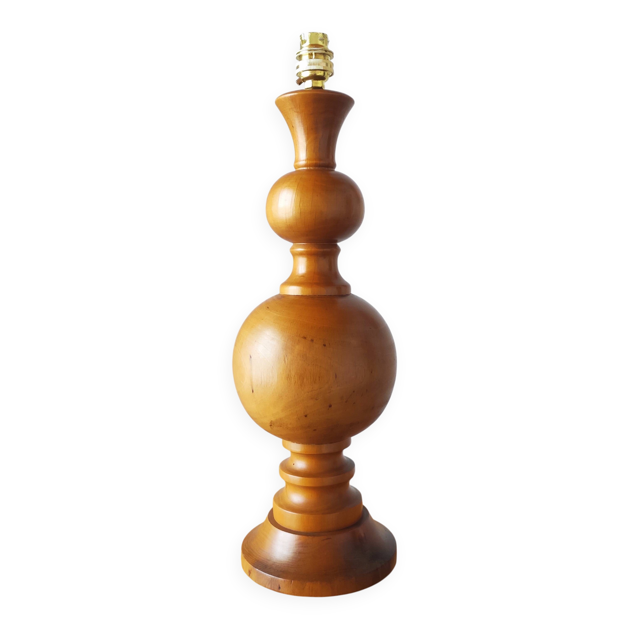 Vintage light wood lamp 1960-70