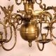 Lustre Renaissance En Bronze à 8 Branches Décoré d'Oiseaux